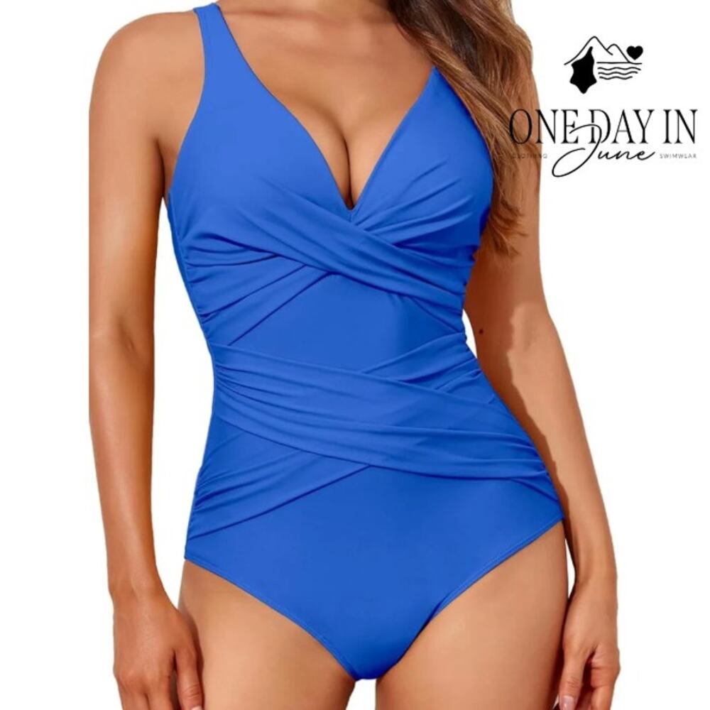 Smismivo Cross Front One Piece Swimsuit Size L